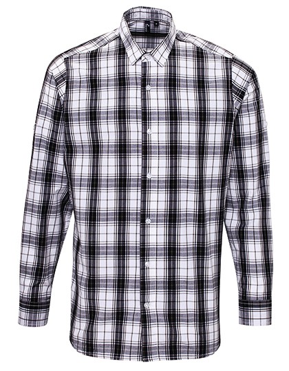 Ginmill Check Mens Long Sleeve Cotton Shirt