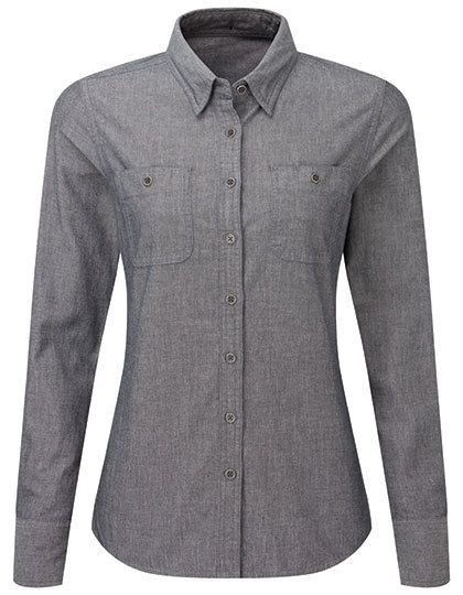 Women`s Organic Chambray Fairtrade Long Sleeve Shirt