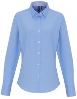 Ladies Cotton Rich Oxford Stripes Shirt