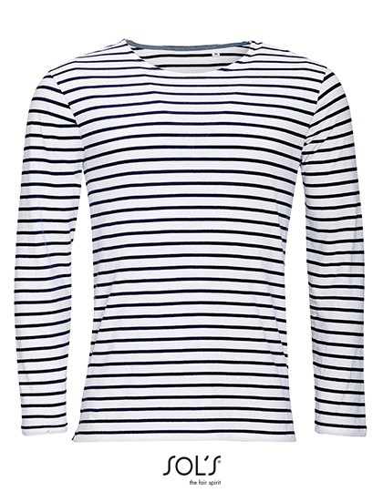 Men`s Long Sleeve Striped T-Shirt Marine