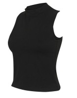 Women`s High Neck Crop Vest