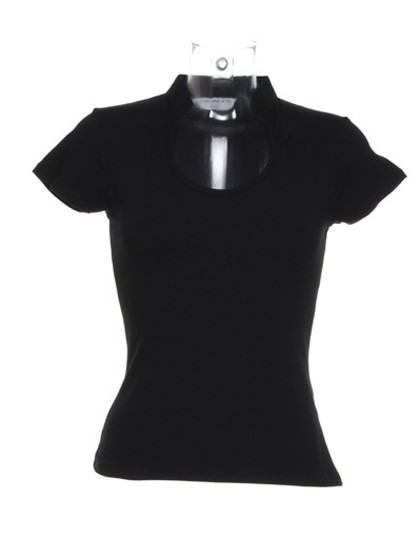 Regular Fit Corporate Top Keyhole Neck