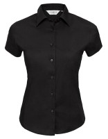 Ladies` Short Sleeve Fitted Stretch Shirt