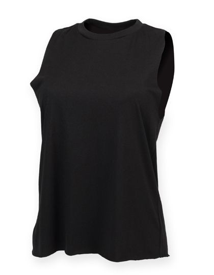 Women`s High Neck Slash Armhole Vest