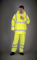 Hi-Vis Soft Flex Breathable Rain Trousers