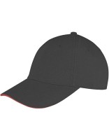 Memphis Brushed Cotton Low Profile Sandwich Peak Cap