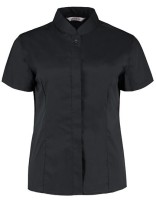 Women`s Tailored Fit Bar Shirt Mandarin Collar Short Sleeve