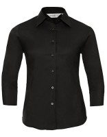 Ladies` 3/4 Sleeve Fitted Stretch Shirt