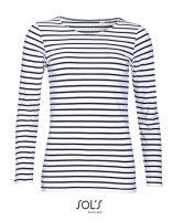 Women`s Long Sleeve Striped T-Shirt Marine