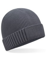 CB438N Beechfield Organic Cotton Engineered Patch Beanie