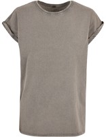 Ladies` Acid Washed Extended Shoulder Tee