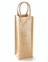 Shimmer Jute Bottle Bag