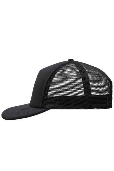 MB6508 5 Panel Mesh Cap mit flachem Schild