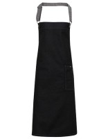 District Waxed Look Denim Bib Apron