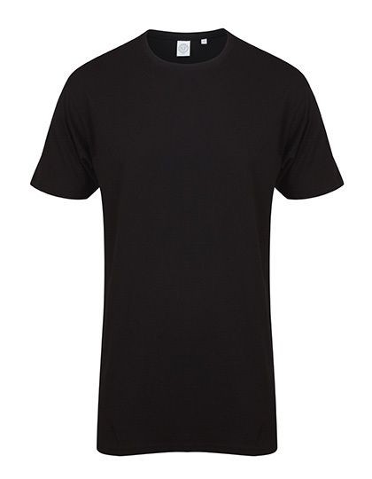 Men`s Longline T-Shirt With Dipped Hem